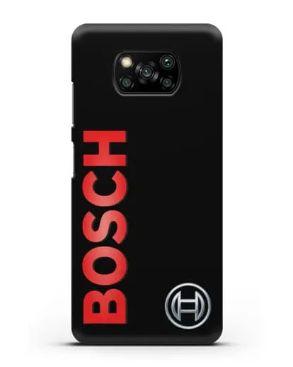Чехол с надписью и логотипом Bosch силиконовый для Xiaomi Poco X3
