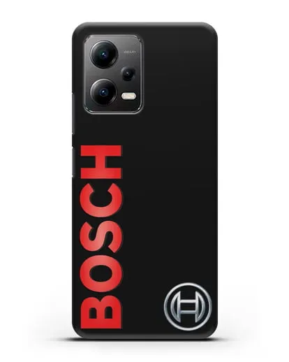 Чехол с надписью и логотипом Bosch силиконовый для Xiaomi Poco X5