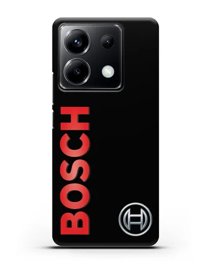 Чехол с надписью и логотипом Bosch силиконовый для Xiaomi Poco X6