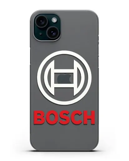 Чехол с логотипом Bosch силиконовый для iPhone 15 Plus
