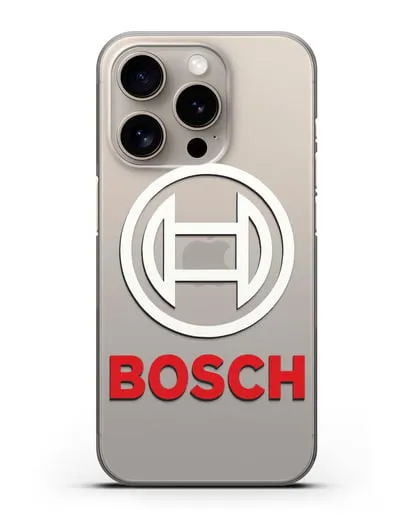 Чехол с логотипом Bosch силиконовый для iPhone 15 Pro