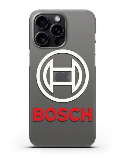 Чехол с логотипом Bosch силиконовый для iPhone 15 Pro Max