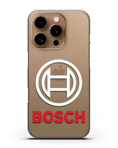 Чехол с логотипом Bosch силиконовый для iPhone 16 Pro