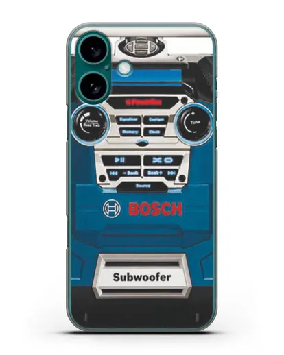 Чехол с рисунком сабвуфер Бош силиконовый для iPhone 16 Plus