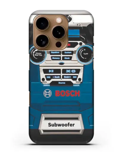 Чехол с рисунком сабвуфер Бош силиконовый для iPhone 16 Pro