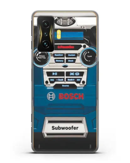 Чехол с рисунком сабвуфер Бош силиконовый для Xiaomi Poco F4 GT