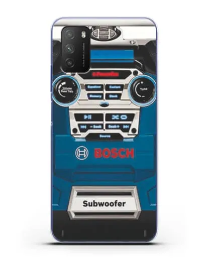 Чехол с рисунком сабвуфер Бош силиконовый для Xiaomi Poco M3