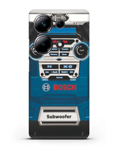 Чехол с рисунком сабвуфер Бош силиконовый для Xiaomi Poco M6 Pro