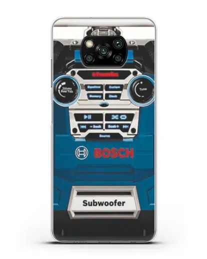 Чехол с рисунком сабвуфер Бош силиконовый для Xiaomi Poco X3