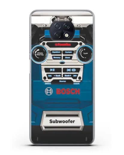 Чехол с рисунком сабвуфер Бош силиконовый для Xiaomi Redmi Note 9T