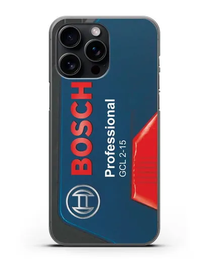 Чехол с рисунком кейс Бош силиконовый для iPhone 15 Pro Max