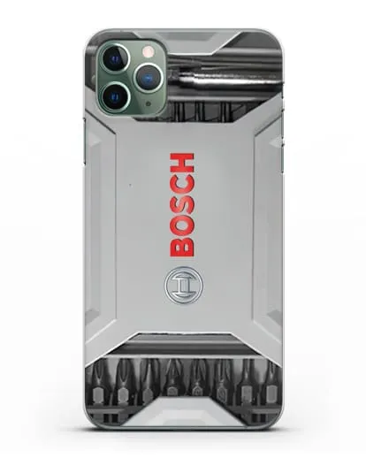 Чехол кейс с битами Bosch силиконовый для iPhone 11 Pro Max