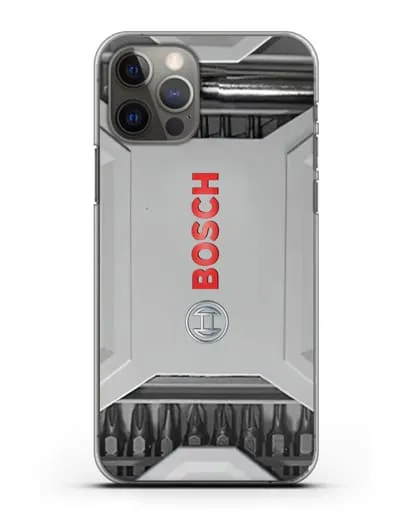 Чехол кейс с битами Bosch силиконовый для iPhone 12 Pro