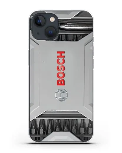 Чехол кейс с битами Bosch силиконовый для iPhone 13