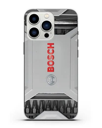 Чехол кейс с битами Bosch силиконовый для iPhone 13 Pro