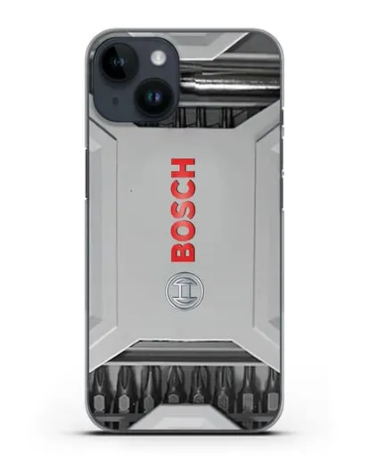 Чехол кейс с битами Bosch силиконовый для iPhone 14