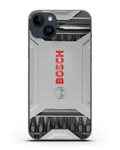 Чехол кейс с битами Bosch силиконовый для iPhone 14 Plus