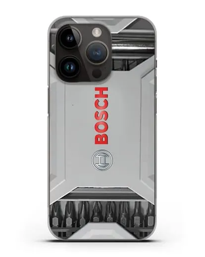 Чехол кейс с битами Bosch силиконовый для iPhone 14 Pro