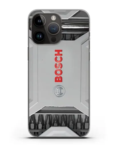 Чехол кейс с битами Bosch силиконовый для iPhone 14 Pro Max