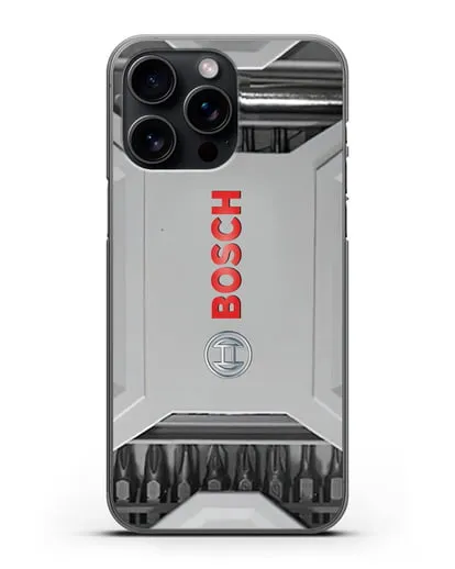 Чехол кейс с битами Bosch силиконовый для iPhone 15 Pro Max