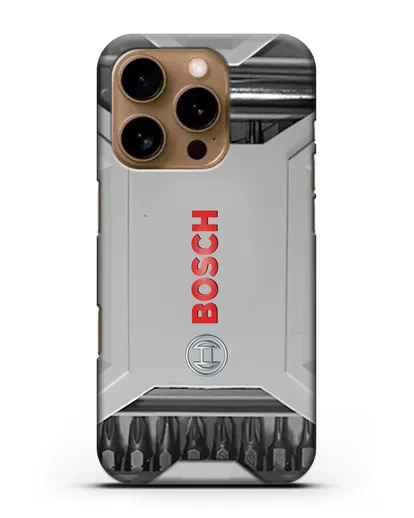 Чехол кейс с битами Bosch силиконовый для iPhone 16 Pro