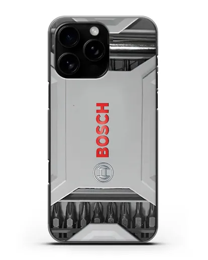 Чехол кейс с битами Bosch силиконовый для iPhone 16 Pro Max