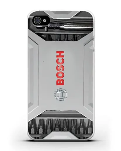 Чехол кейс с битами Bosch силиконовый для iPhone 4/4s