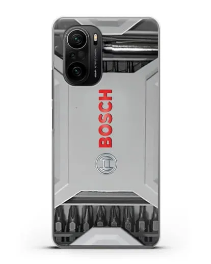 Чехол кейс с битами Bosch силиконовый для Xiaomi Poco F3