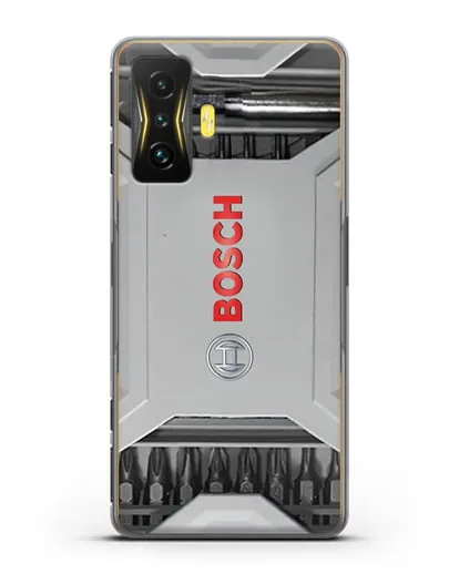 Чехол кейс с битами Bosch силиконовый для Xiaomi Poco F4 GT