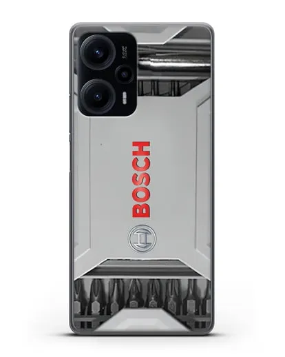 Чехол кейс с битами Bosch силиконовый для Xiaomi Poco F5