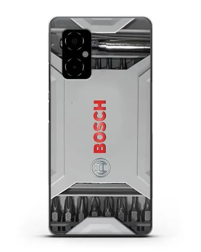 Чехол кейс с битами Bosch силиконовый для Xiaomi Poco M4 5G