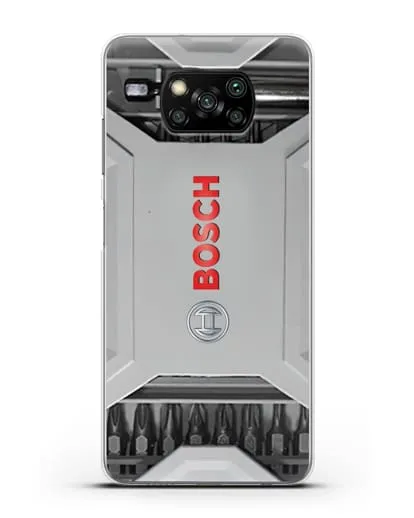 Чехол кейс с битами Bosch силиконовый для Xiaomi Poco X3 Pro