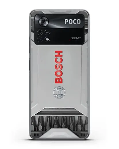 Чехол кейс с битами Bosch силиконовый для Xiaomi Poco X4 Pro