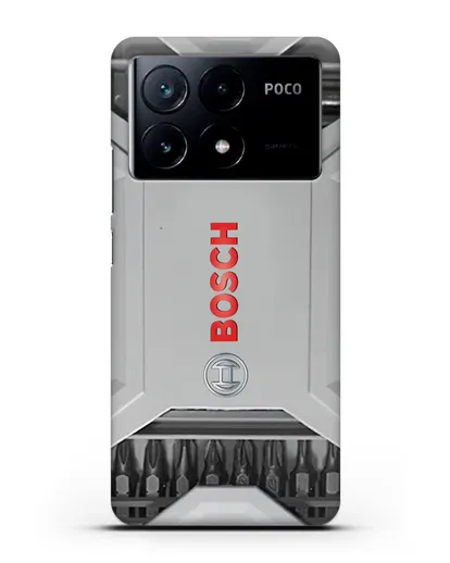 Чехол кейс с битами Bosch силиконовый для Xiaomi Poco X6 Pro