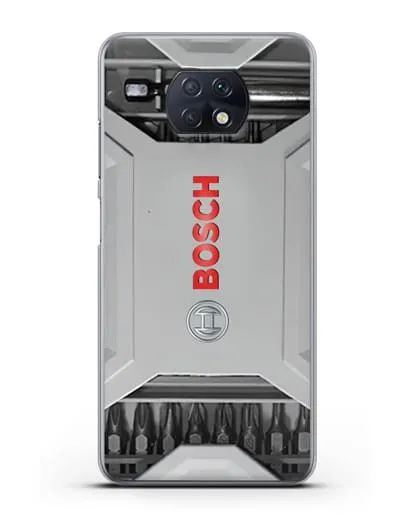Чехол кейс с битами Bosch силиконовый для Xiaomi Redmi Note 9T