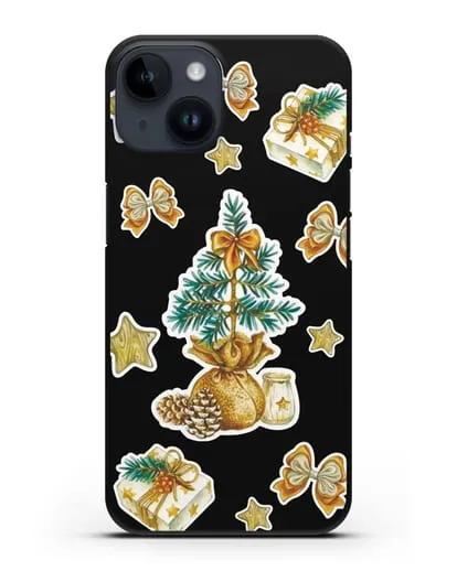 Чехол с иллюстрацией Ёлочка и банты силиконовый для iPhone 14