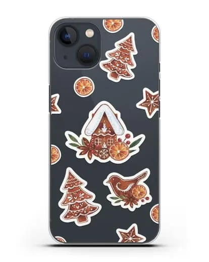 Чехол с иллюстрацией Пряничный домик силиконовый для iPhone 13 Mini