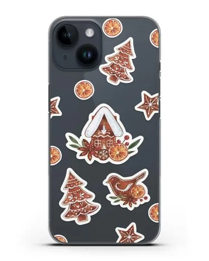 Чехол с иллюстрацией Пряничный домик силиконовый для iPhone 14