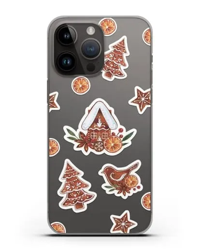 Чехол с иллюстрацией Пряничный домик силиконовый для iPhone 14 Pro Max