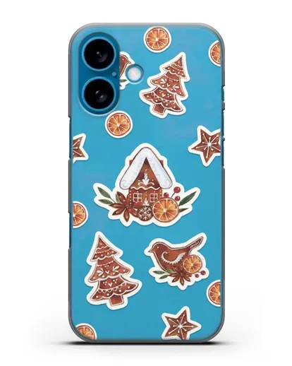 Чехол с иллюстрацией Пряничный домик силиконовый для iPhone 16