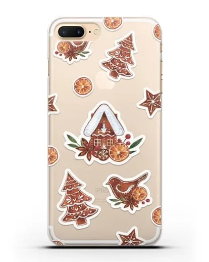 Чехол с иллюстрацией Пряничный домик силиконовый для iPhone 8 Plus