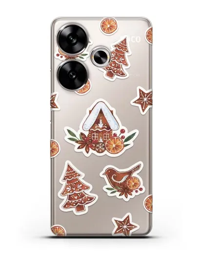 Чехол с иллюстрацией Пряничный домик силиконовый для Xiaomi Poco F6