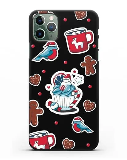 Чехол с иллюстрацией Новогоднее пирожное и печенье силиконовый для iPhone 11 Pro Max
