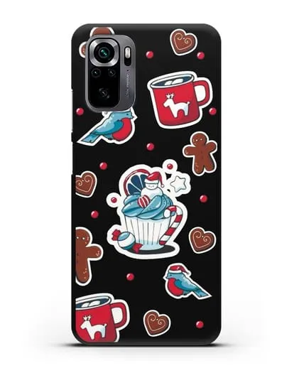 Чехол с иллюстрацией Новогоднее пирожное и печенье силиконовый для Xiaomi Poco M5s