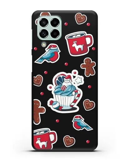Чехол с иллюстрацией Новогоднее пирожное и печенье силиконовый для Samsung Galaxy M53 [SM-M536]