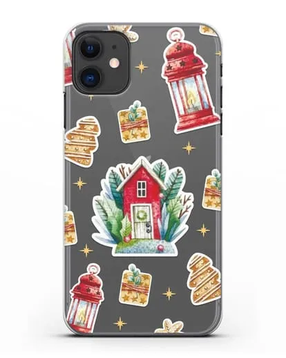 Чехол с иллюстрацией Домик и фонари силиконовый для iPhone 11