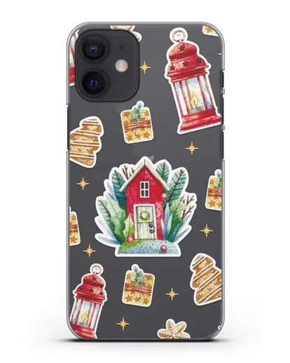 Чехол с иллюстрацией Домик и фонари силиконовый для iPhone 12 mini