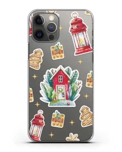 Чехол с иллюстрацией Домик и фонари силиконовый для iPhone 12 Pro