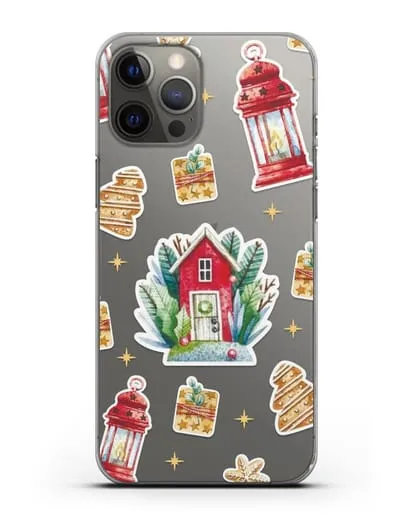 Чехол с иллюстрацией Домик и фонари силиконовый для iPhone 12 Pro Max