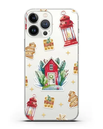 Чехол с иллюстрацией Домик и фонари силиконовый для iPhone 13 Pro Max